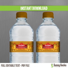 The Lion Guard Birthday Bottle Labels or Napkin Rings